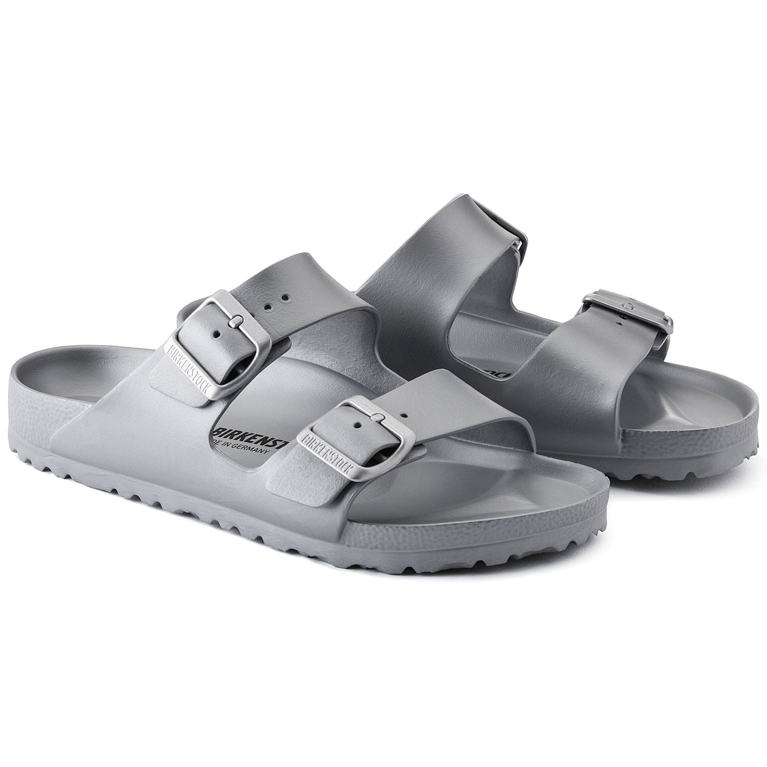 Birkenstock Women's Arizona EVA Sandal Metallic Sliver - 1003491 - ShoeShackOnline