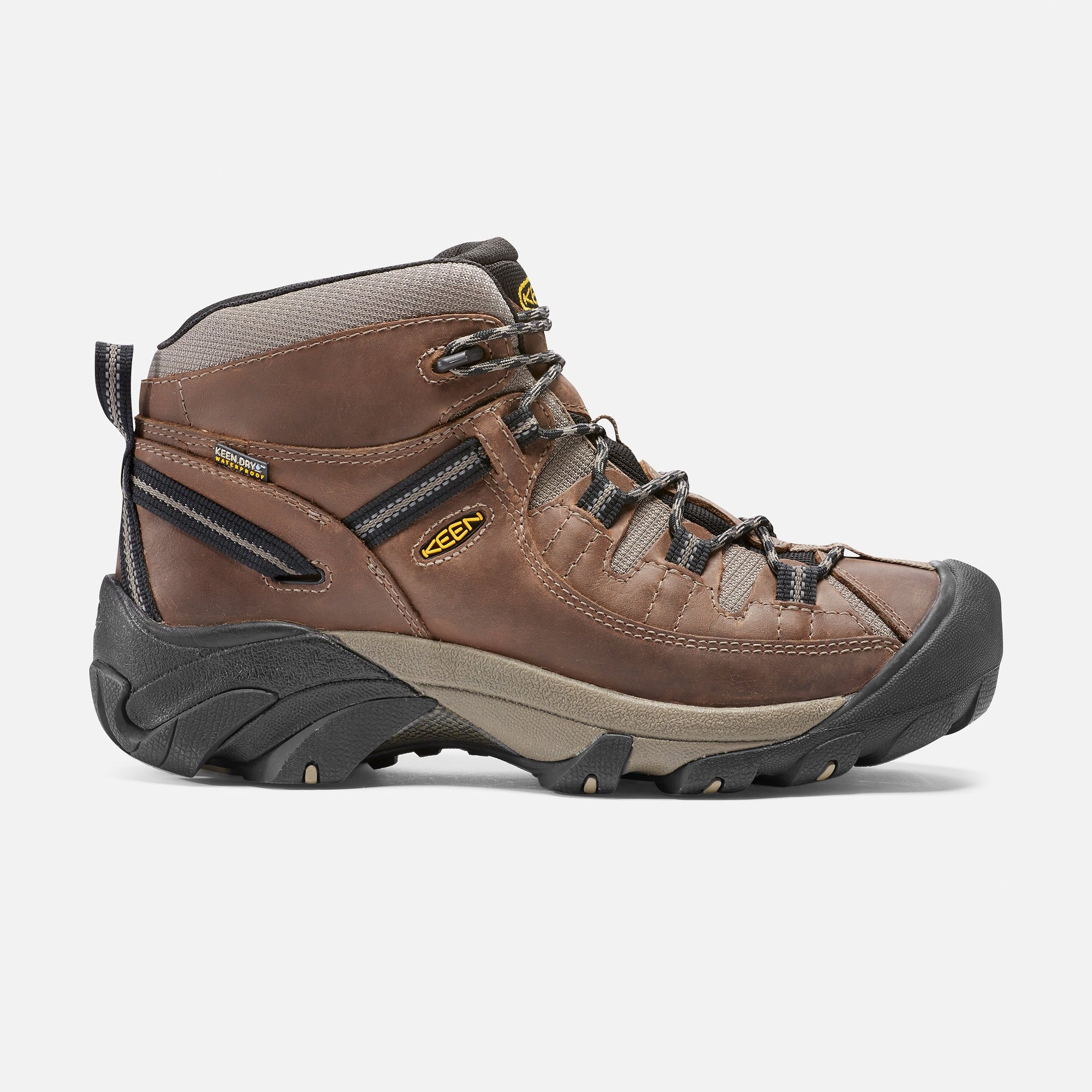 Keen Men's Targhee II Mid Waterproof Hiking Boot - Shitake/Brindle 1008418 - ShoeShackOnline