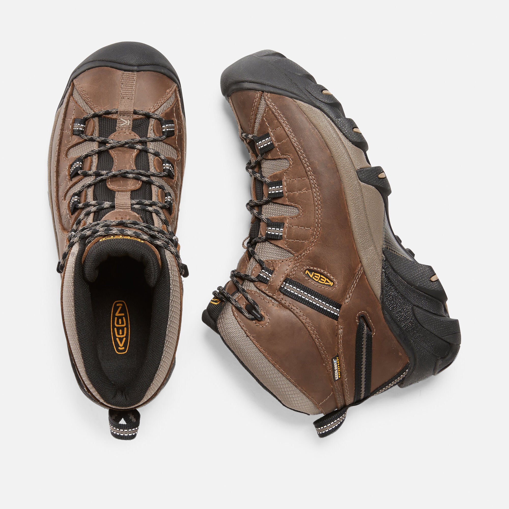 Keen Men's Targhee II Mid Waterproof Hiking Boot - Shitake/Brindle 1008418 - ShoeShackOnline