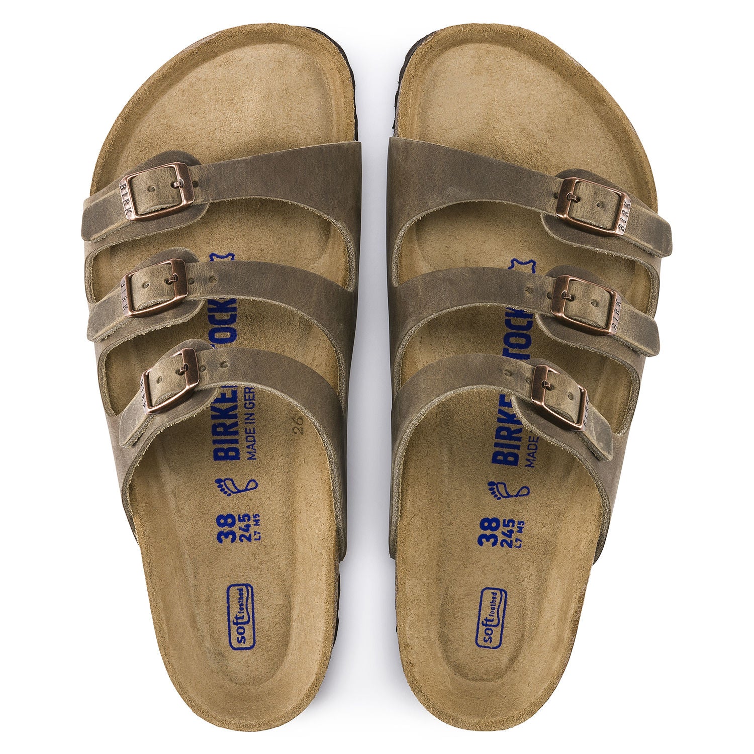 Birkenstock Florida Soft-Footbed - Tobacco | Oiled Leather 1011432 - ShoeShackOnline