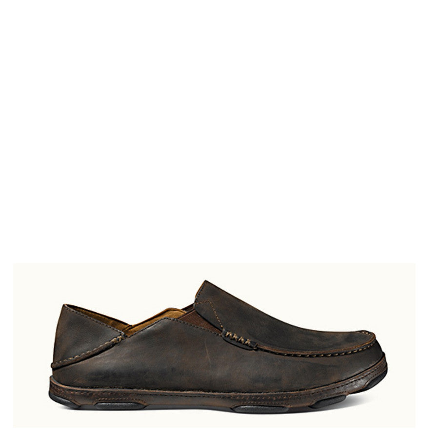 Olukai Men's Moloa Slip On - Dark Wood/Dark Java 10128-6348 - ShoeShackOnline