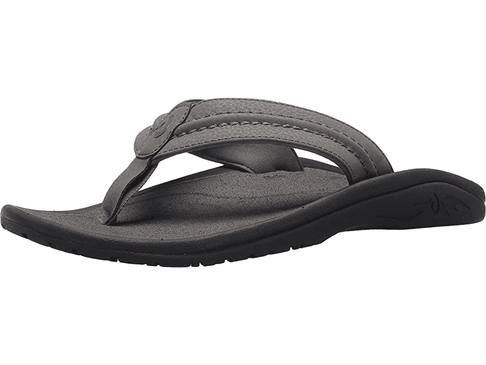 Olukai Men's Hokua Flip Flop - Charcoal/Charcoal 10161-2626