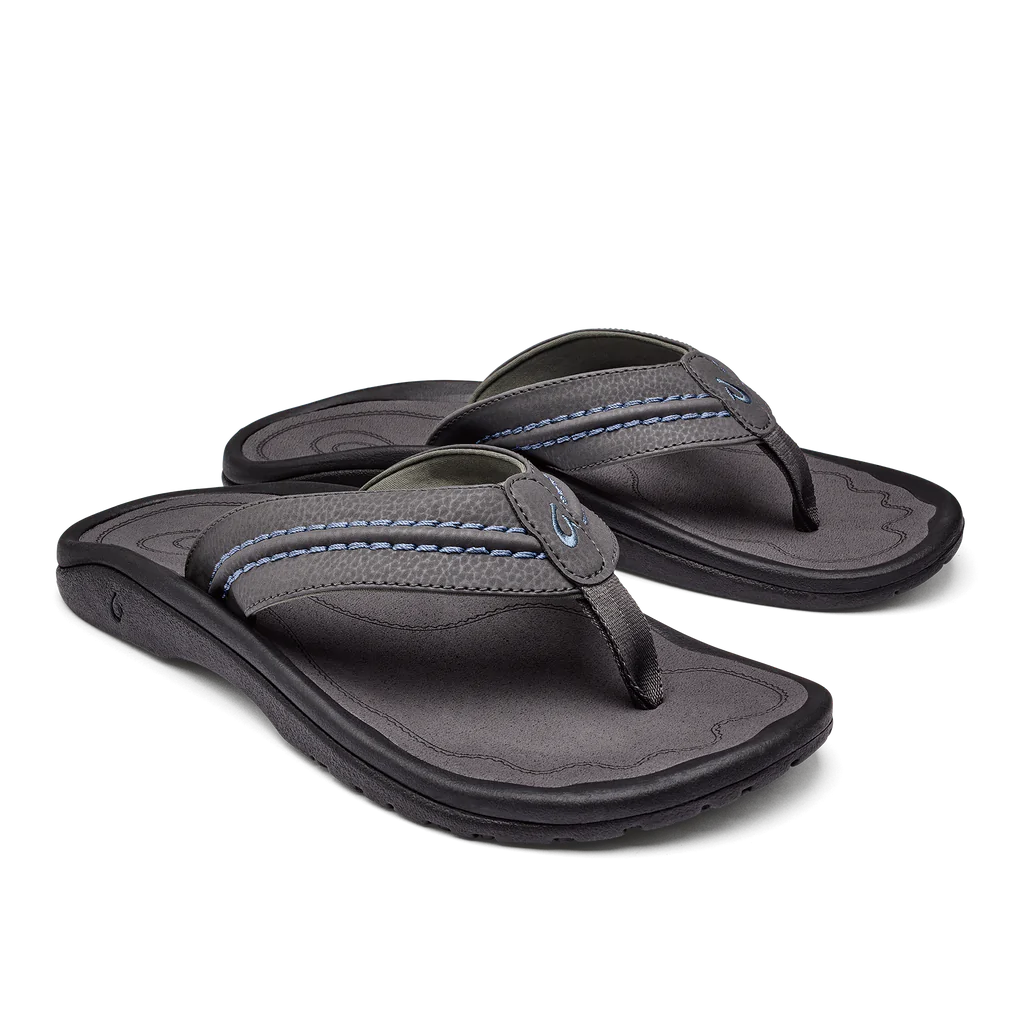 Olukai Men's Hokua Flip Flop - Pavement/Pavement 10161-PVPV