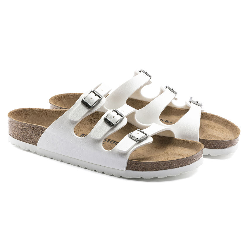 Birkenstock Women's Florida Birko-Flor Regular Footbed - White 1016765