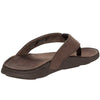 Olukai Men's Tuahine Leather Sandals - Dark Wood/Dark Wood 10465-6363