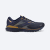 Brooks Men's Adrenaline GTS 22 Running Shoe - Peacoat/Grey/Sunflower 1103661D438