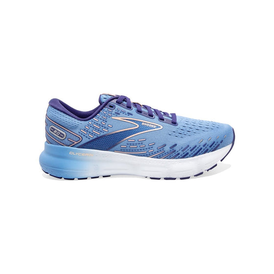 Brooks Women's Glycerin 20 Running Shoes - Blissful Blue/ Peach/White 1203691B478