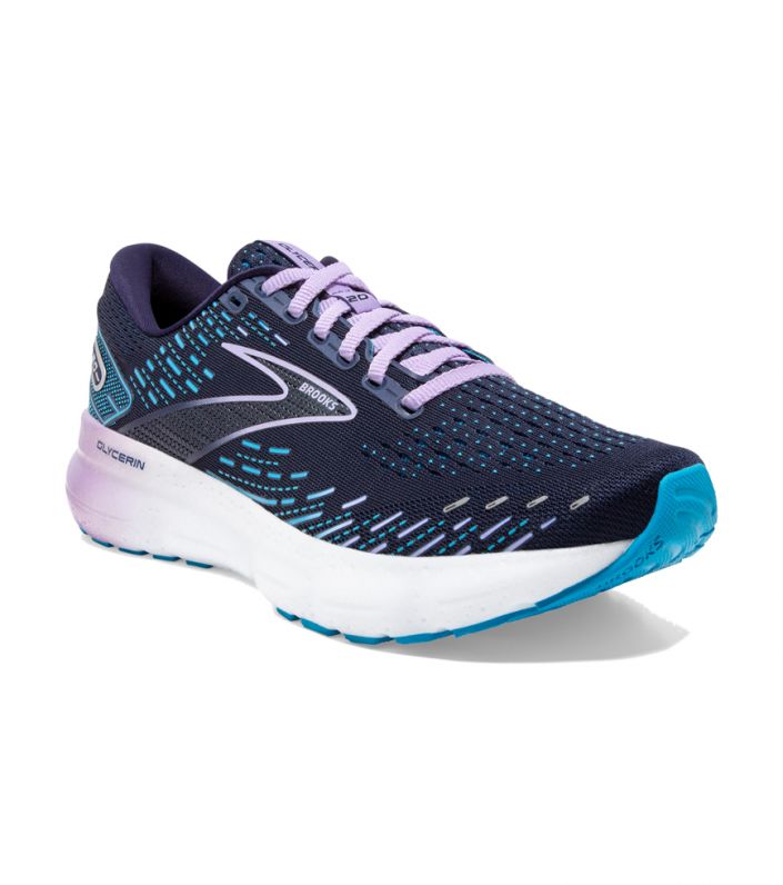 Brooks Women's Glycerin 20 Running Shoes - Peacoat/Ocean/Pastel Lilac