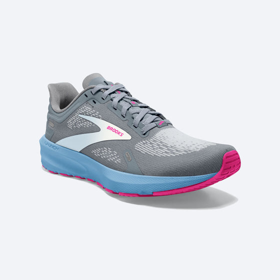 Brooks Women's Launch 9 Running Shoes - Grey/Blue/Pink 1203731B016