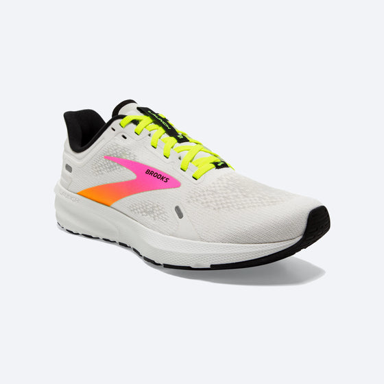 Brooks Women's Launch 9 Running Shoes - White/Pink/Nightlife 1203731B148