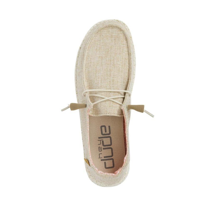 Hey Dude, Shoes, Hey Dude Wendy Chambray White Nut Size 6 Women Shoes
