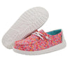 Hey Dude Youth Wendy Print Slip On Shoe - Pink Sprinkles 130125037