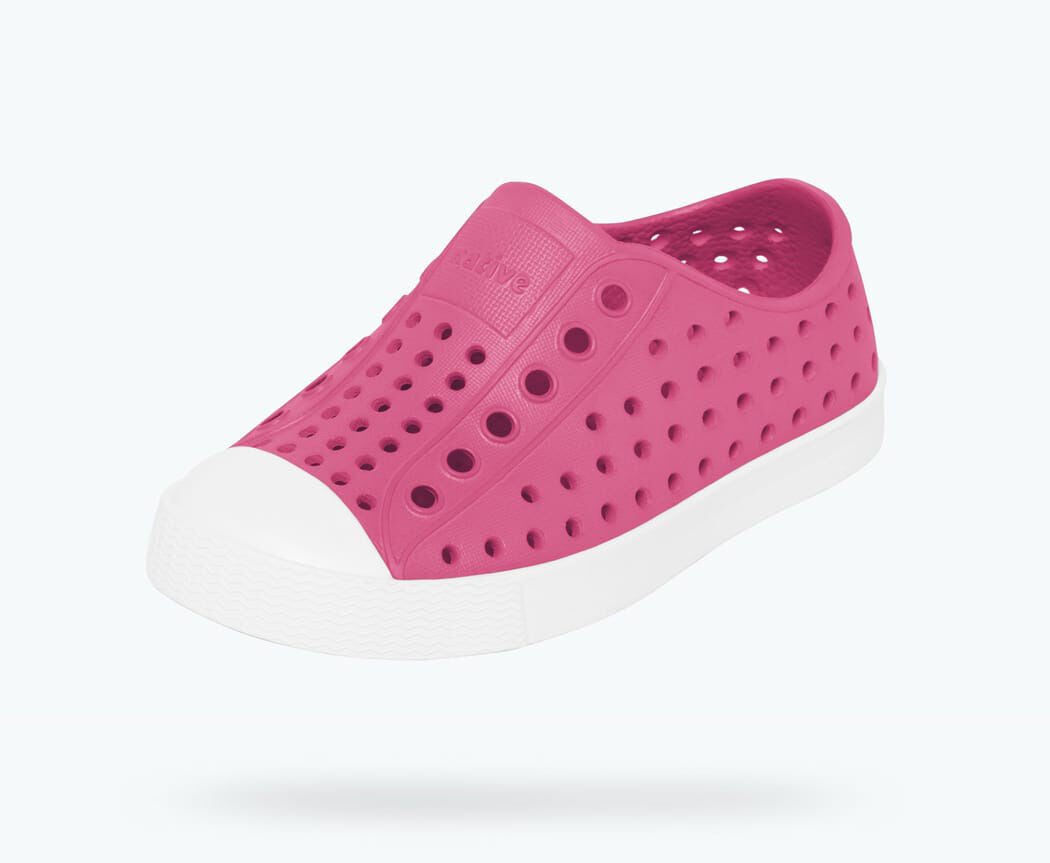 Native Kid's Jefferson Sneaker - Hollywood Pink/Shell White 13100100-5626 - ShoeShackOnline