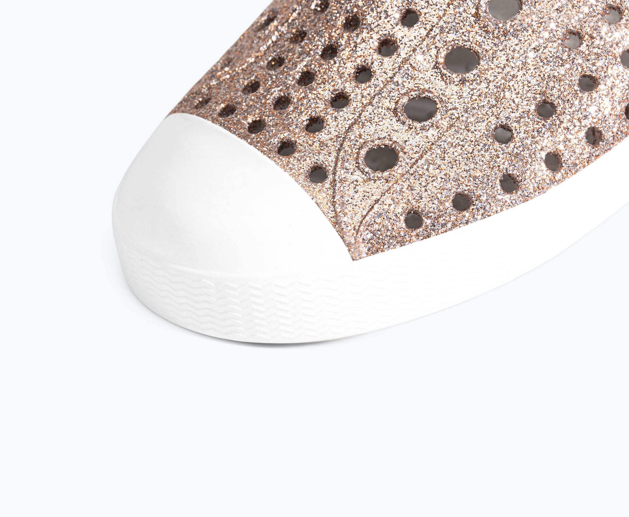 Native Kid's Jefferson Bling Sneaker - Metal Bling/Shell White 13100112-1241 - ShoeShackOnline