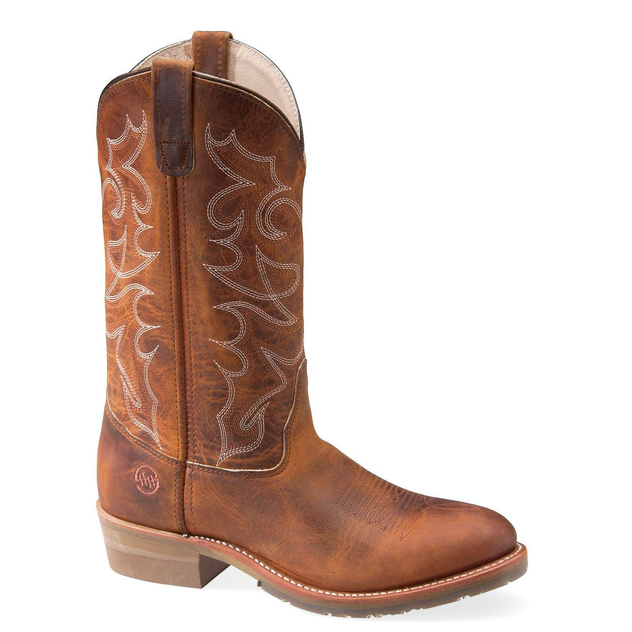 Double-H Men's 12" Domestic Gel ICE™ Work Western - Brown DH1552 - ShoeShackOnline