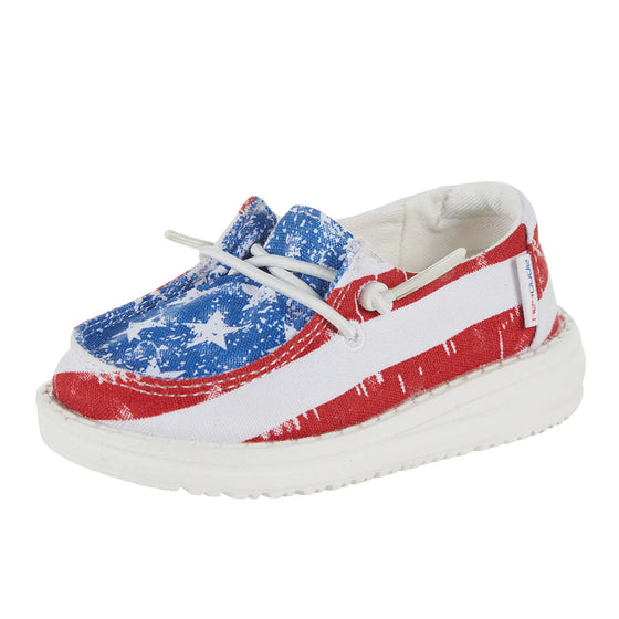 Hey Dude Toddler's Wendy Slip-On Shoe - Stars Spangled 160022698