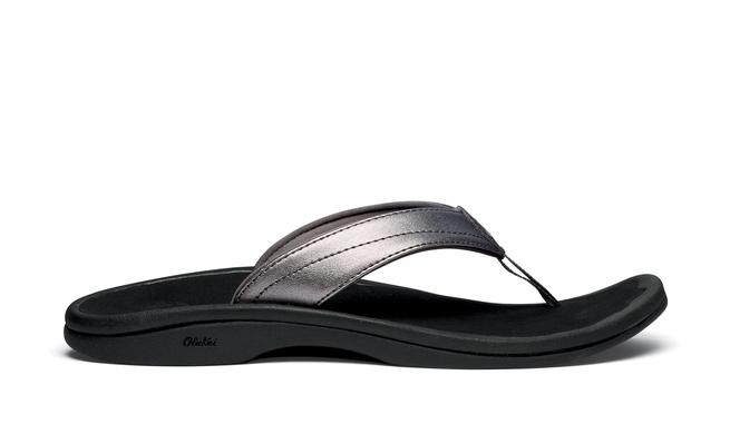 Olukai Women's 'Ohana Sandal - Pewter/Black 20110-7340 - ShoeShackOnline