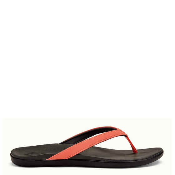 Olukai Women's Ho'Opio Sandal - Coral/Dark Shadow 20294-496C - ShoeShackOnline
