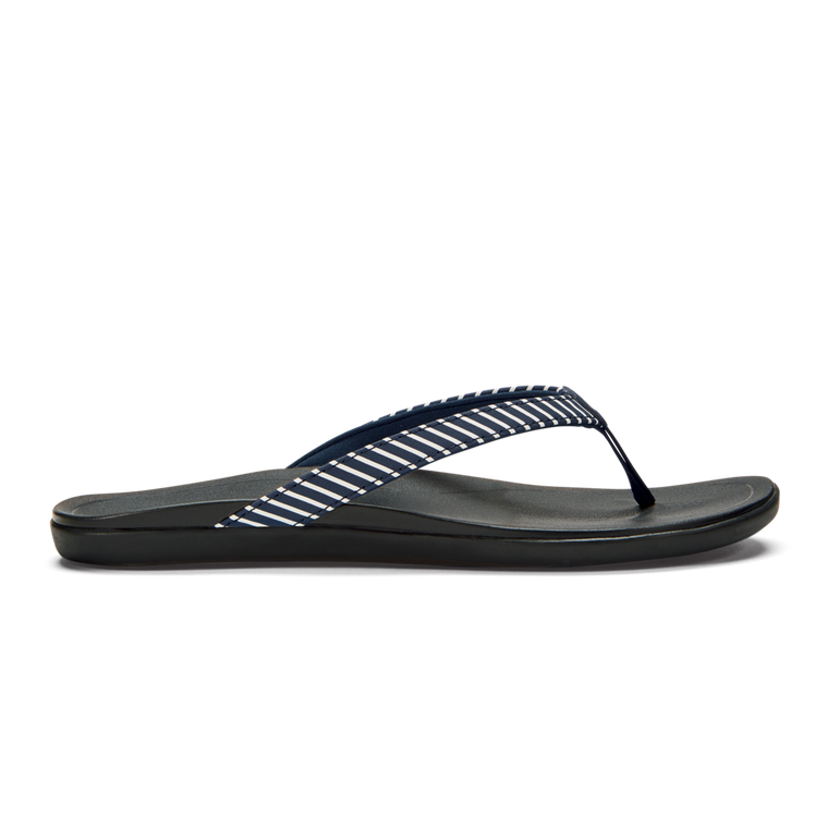 Olukai Women's Ho'Opio Sandal - Trench Blue/Stripe 20294-DEZP