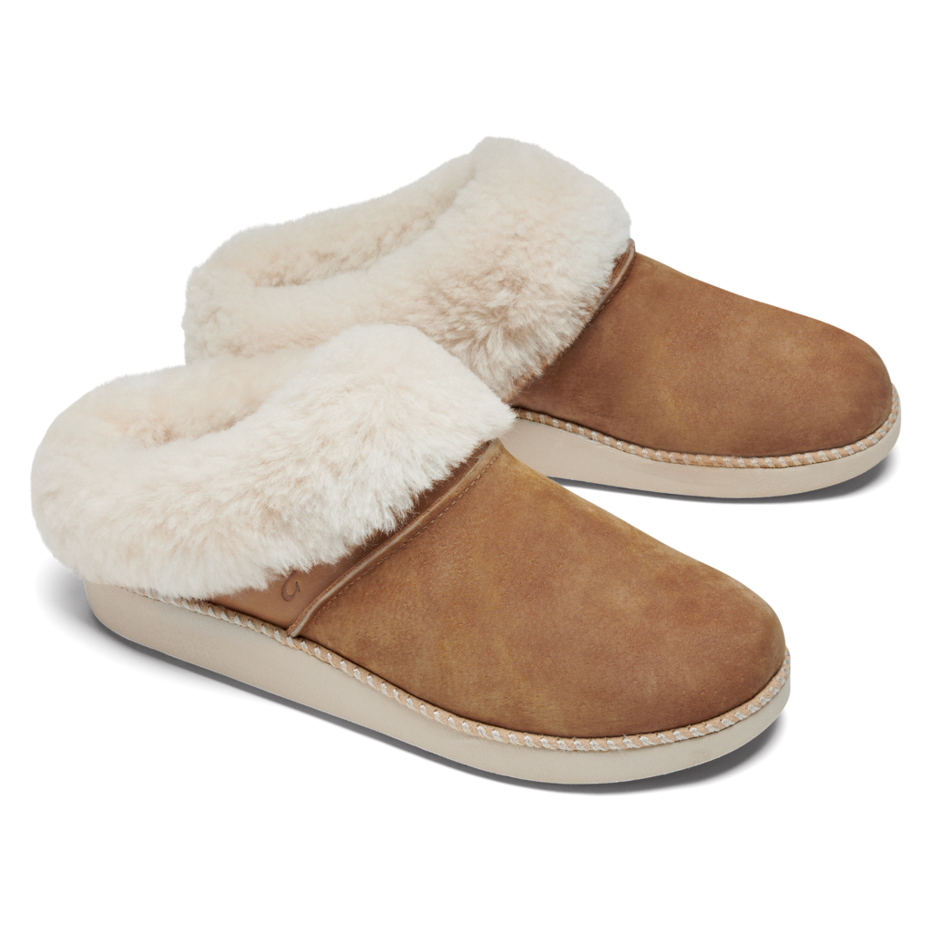 Olukai Women's Ku-i Slip On Slipper - Tan/Bone 20457-3419