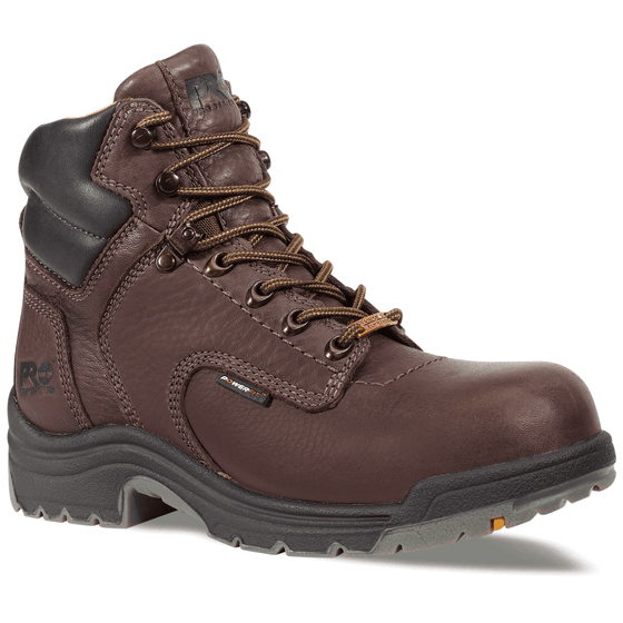 Timberland Pro Men's 6" Titan Waterproof Alloy Toe Work Boot - Dark Brown 26078 - ShoeShackOnline