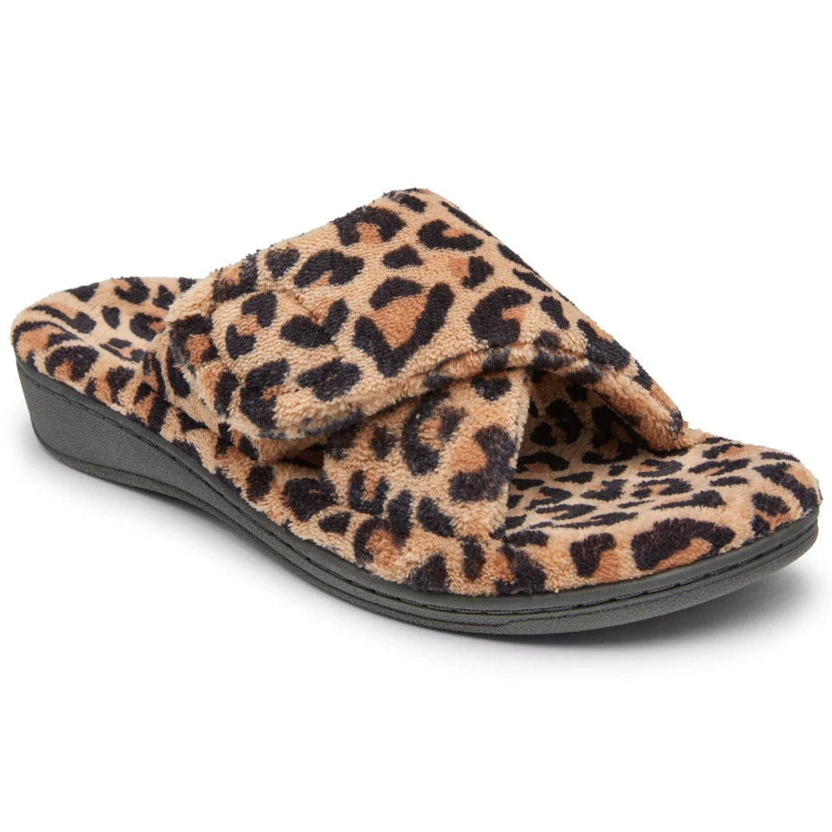Vionic Women's Indulge Relax Slipper - Natural Leopard 26Relax - ShoeShackOnline