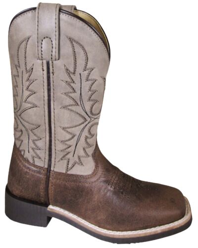 Smoky Mountain Child's Bowie Western Boot - Brown Distressed/Taupe 3093C