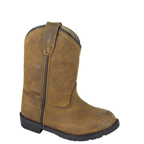 Smoky Mountain Toddler's Hopalong Western Boots - Brown Distress 3234T - ShoeShackOnline