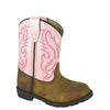 Smoky Mountain Toddler's Hopalong Western Boots - Brown Distress/Pink 3246T - ShoeShackOnline