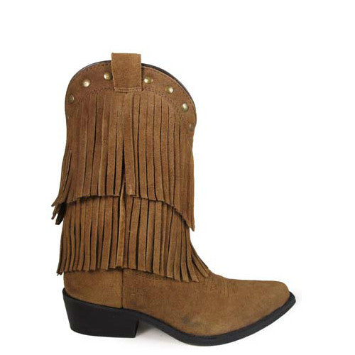 Smoky Mountain Youth Wisteria Fringe Western Boot - Brown 3514Y - ShoeShackOnline