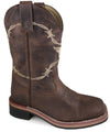 Smoky Mountain Child's Logan Western Boot - Waxed Distressed Brown 3923C