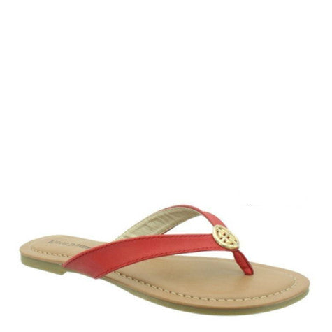 Pierre Dumas Girl's Fanny-5 Thong Sandal - Red 41450-133 - ShoeShackOnline