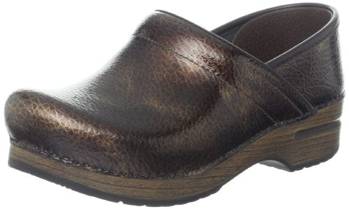 Dansko Women's Professional Clog Brown Textured Patent 506067878