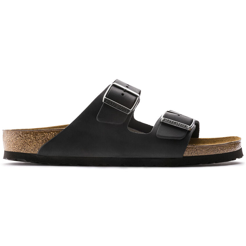 Birkenstock Arizona Waxy Leather Regular Footbed - Black 552111
