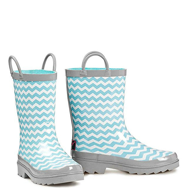 Double Barrel Kid's Rain Boots - Mint/Cream 58160 - ShoeShackOnline