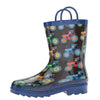 Double Barrel Kid's Tractor Rain Boots - Black/Blue 58162 - ShoeShackOnline
