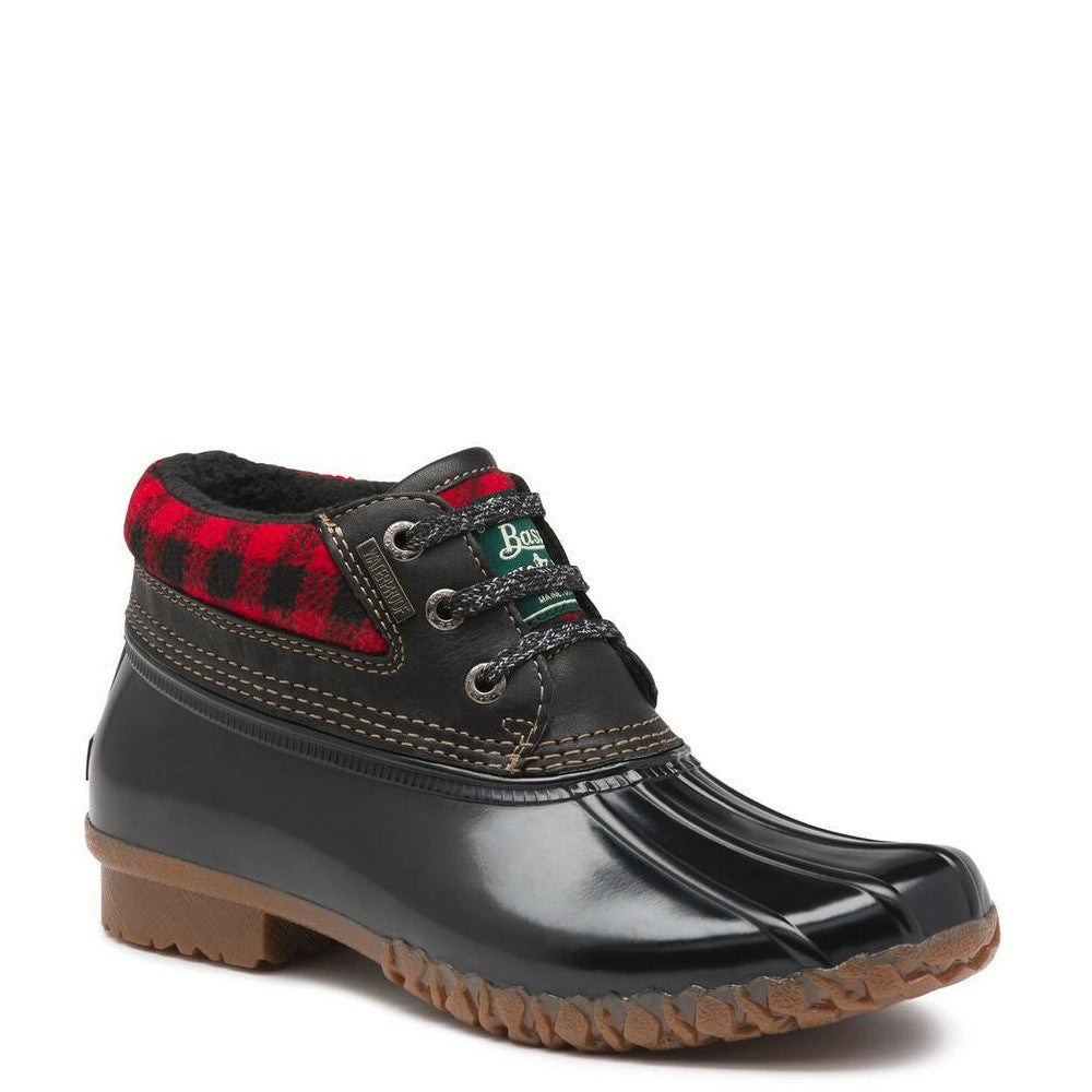 Black & Red Two Tone Duck Boots 