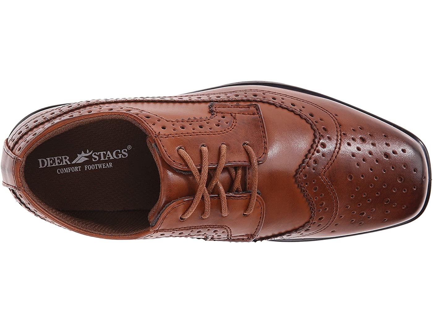 Deer Stags Boy's Ace Dress Shoe - Luggage Tan - ShoeShackOnline