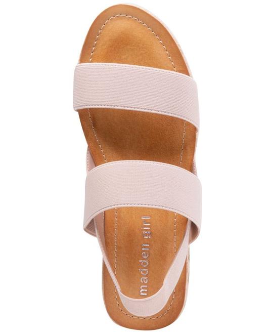 Madden Girl Vault-C cork wedge heeled sandals in tan | ASOS