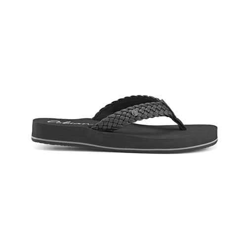 Cobian Women's Braided Bounce Flip Flops - Black BRB10-001