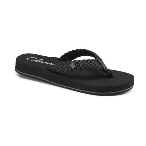 Cobian Women's Braided Bounce Flip Flops - Black BRB10-001