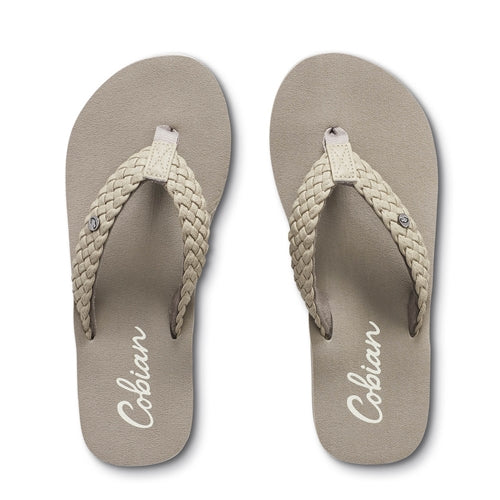 Cobian Women's Braided Bounce Flip Flops - Cream BRB10-110