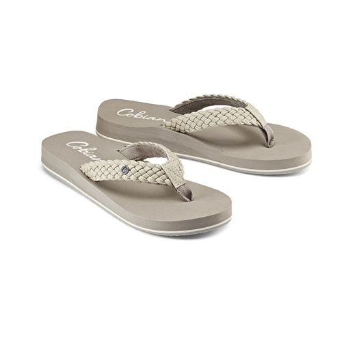 Cobian Women's Braided Bounce Flip Flops - Cream BRB10-110