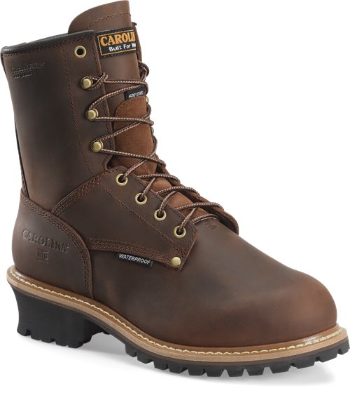 Carolina Men's 8" Waterproof Insulated Steel Toe Internal MetGuard Logger Boot - CA7821