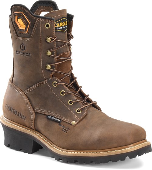 Carolina Men's 8” Waterproof Composite Square Toe Logger Boot - CA9855