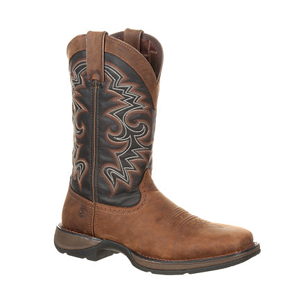Durango Men's Rebel Pull-On Western Boot - Chocolate/Midnight DDB0135 - ShoeShackOnline