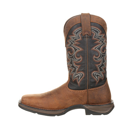 Durango Men's Rebel Pull-On Western Boot - Chocolate/Midnight DDB0135 - ShoeShackOnline