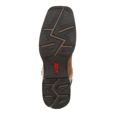 Durango Men's Rebel Pull-On Western Boot - Chocolate/Midnight DDB0135 - ShoeShackOnline