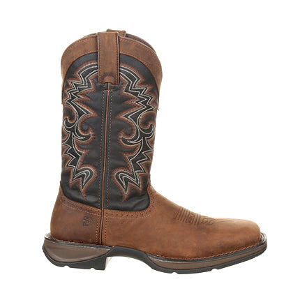 Durango Men's Rebel Pull-On Western Boot - Chocolate/Midnight DDB0135 - ShoeShackOnline