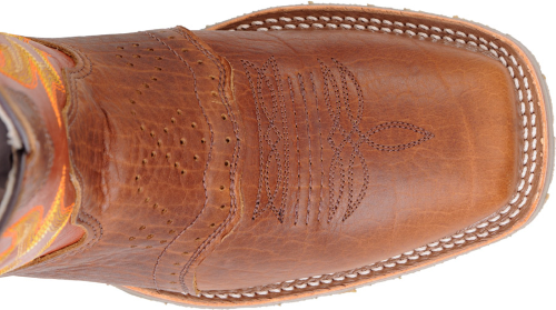 Double H Men's 12" Domestic Wide Square Toe ICE Roper - Peanut Bison DH4400